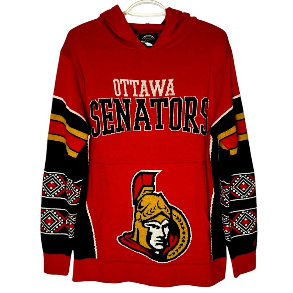 Vintage Ottawa Senators NHL Embroidered ugly Christmas Sweater Hoodie XL XLarge